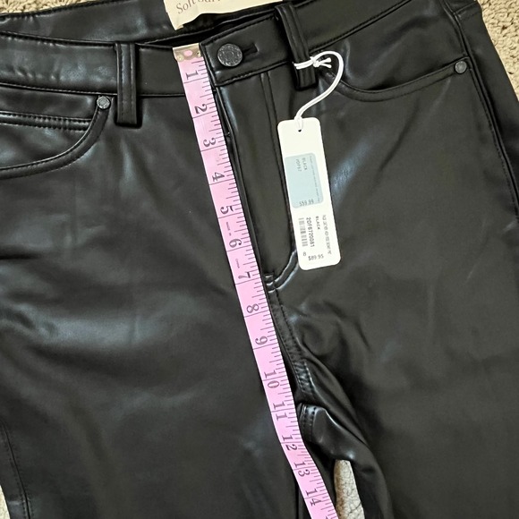 Soft Surroundings Faux Leather High Rise Skinny Pants Black‎ Size 8 - Picture 5 of 11